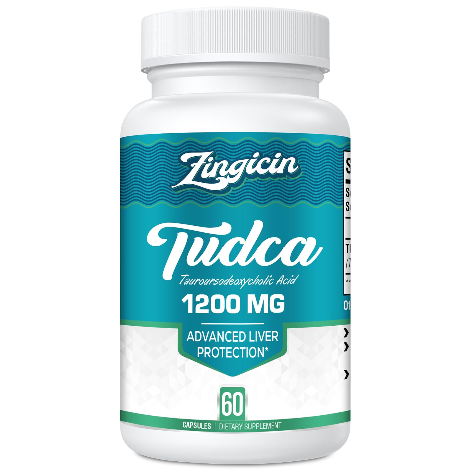 Zingicin TUDCA Supplement 1200mg Capsule 60 Count