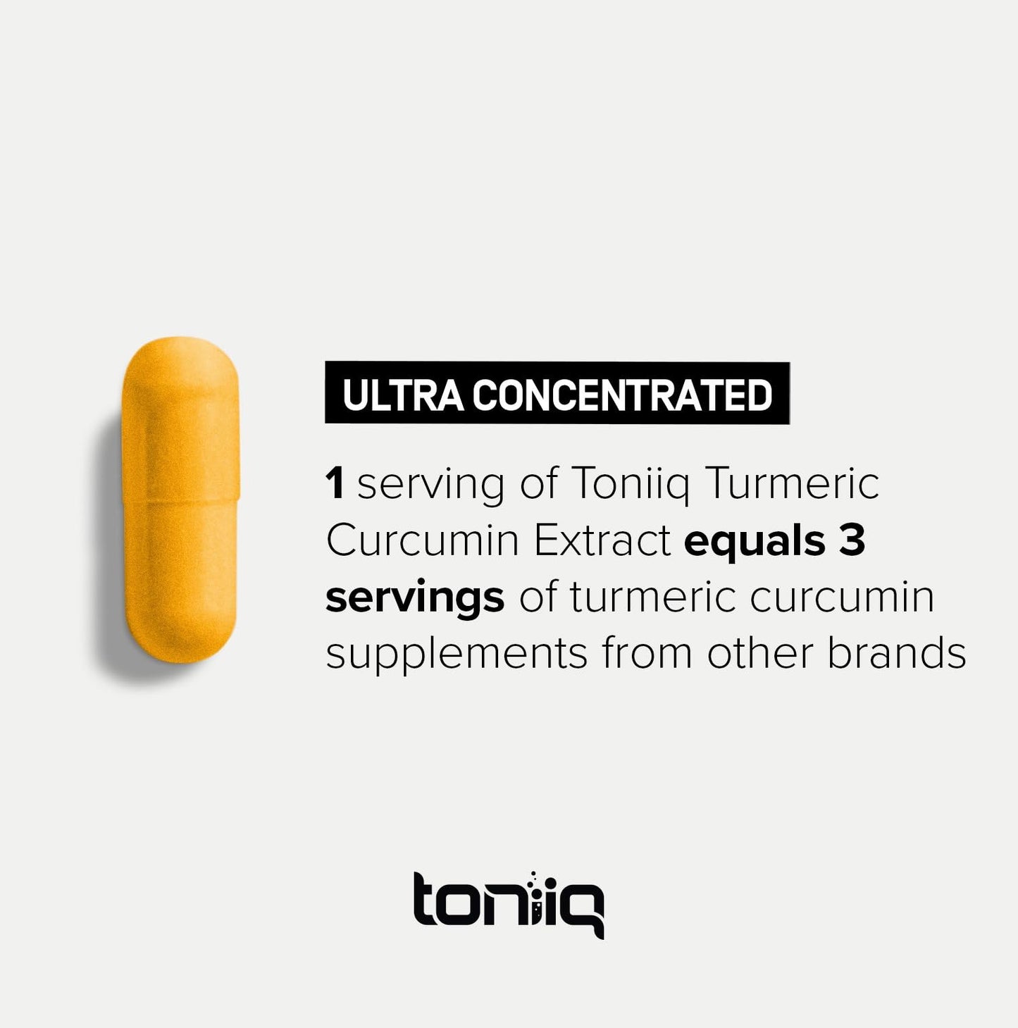 Toniiq Turmeric Curcumin Ultra High Potency 60:1 Extract with 97% Curcuminoids 1200mg Per Serving Black Pepper & MCT Oil for Enhanced Absorption Third-Party Lab Tested, 120 Capsules