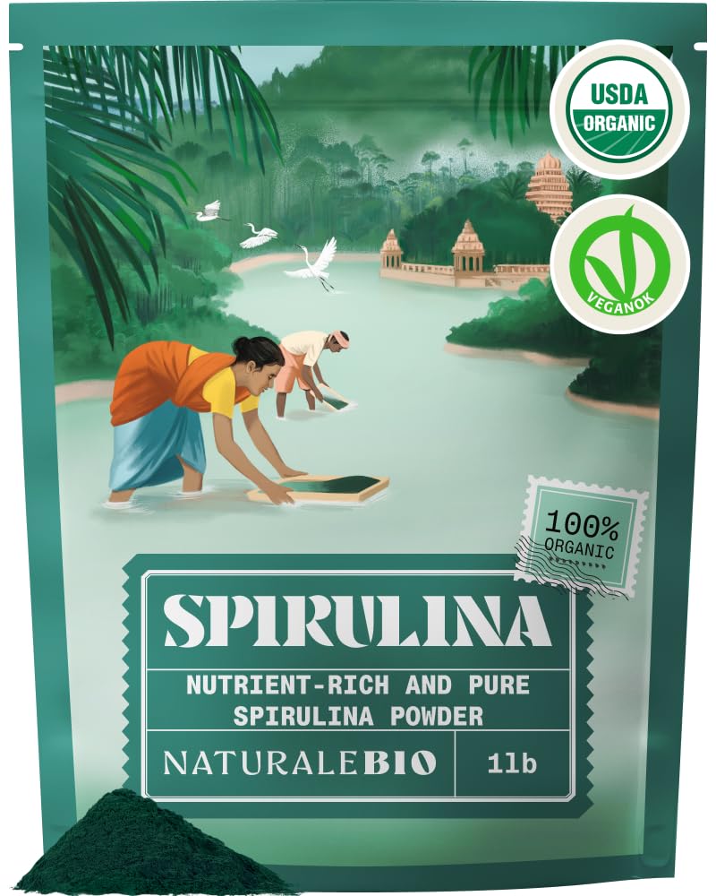 NaturaleBio Spirulina Powder 16 Ounce