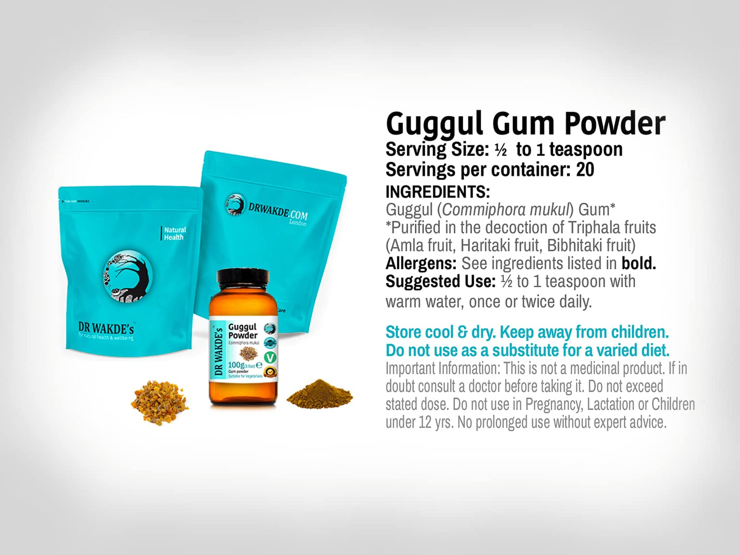 DR WAKDE's Guggul Powder 3.5274 oz