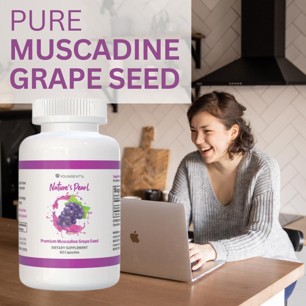Youngevity Premium Muscadine Grape Seed 650 mg Capsules 60 Count