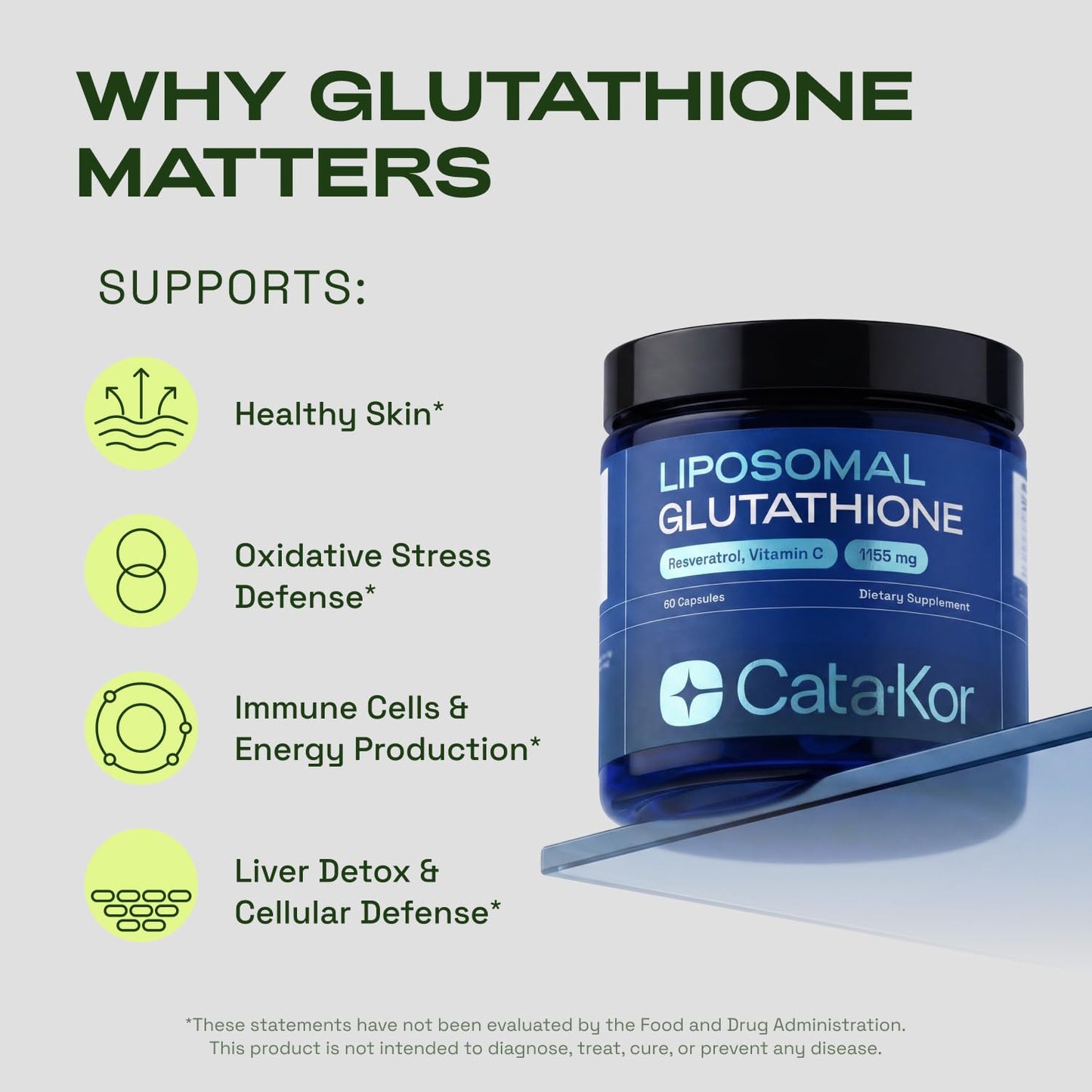 Cata-Kor Liposomal Glutathione Capsules, 60 Count