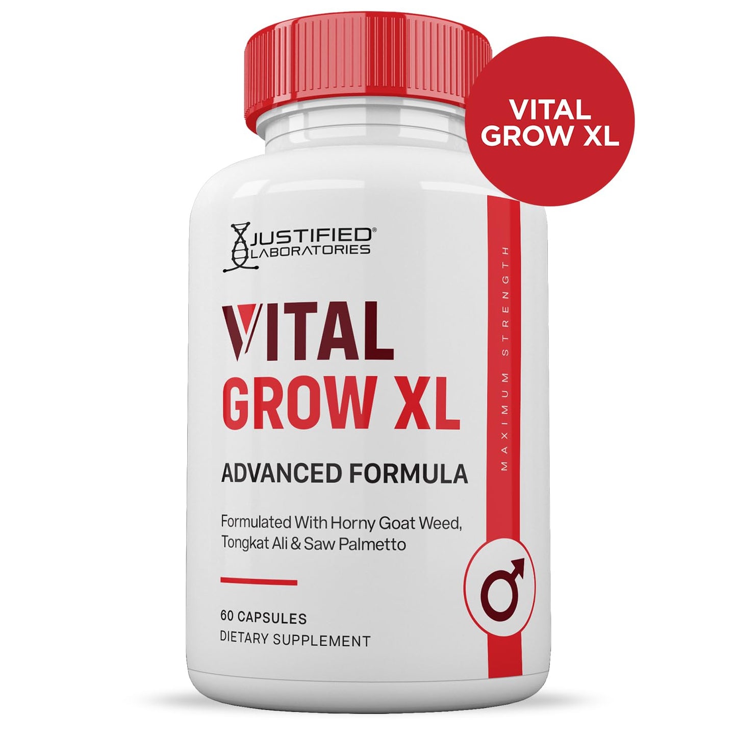 Justified Laboratories Vital Grow XL 1484MG Advanced Formula Proprietary Blend for Men Capsules 120