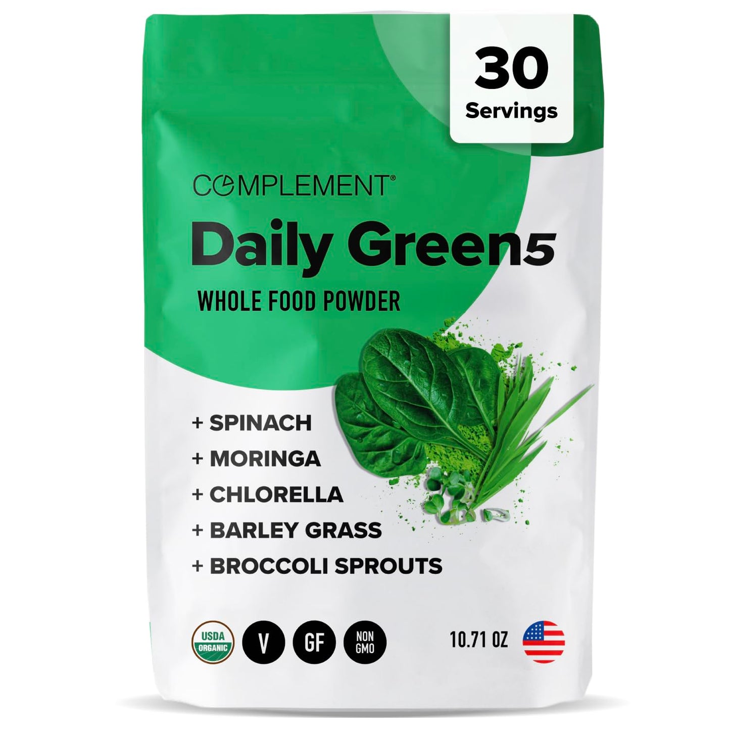 Complement Daily Greens Powder, 30 Servings