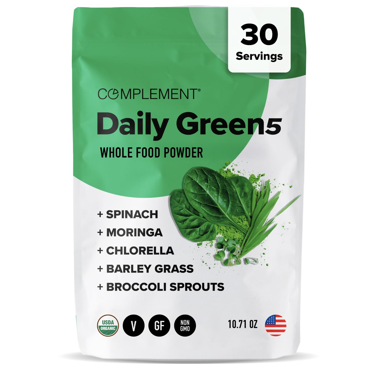 Complement Daily Greens Powder, 30 Servings