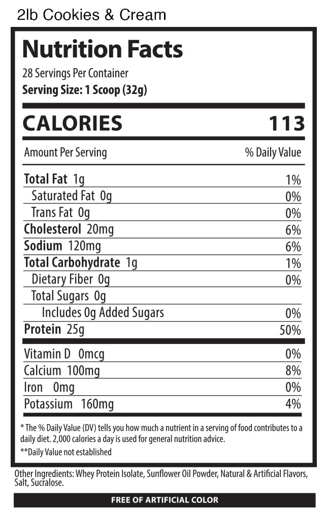 Alpha Supps ISO Low Carb 100% Whey Protein Isolate Powder, 32 Servings