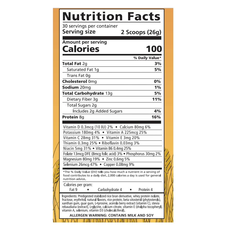 NutraCea for ITV Rice n Shine Meal Replacement Powder, 28 Servings