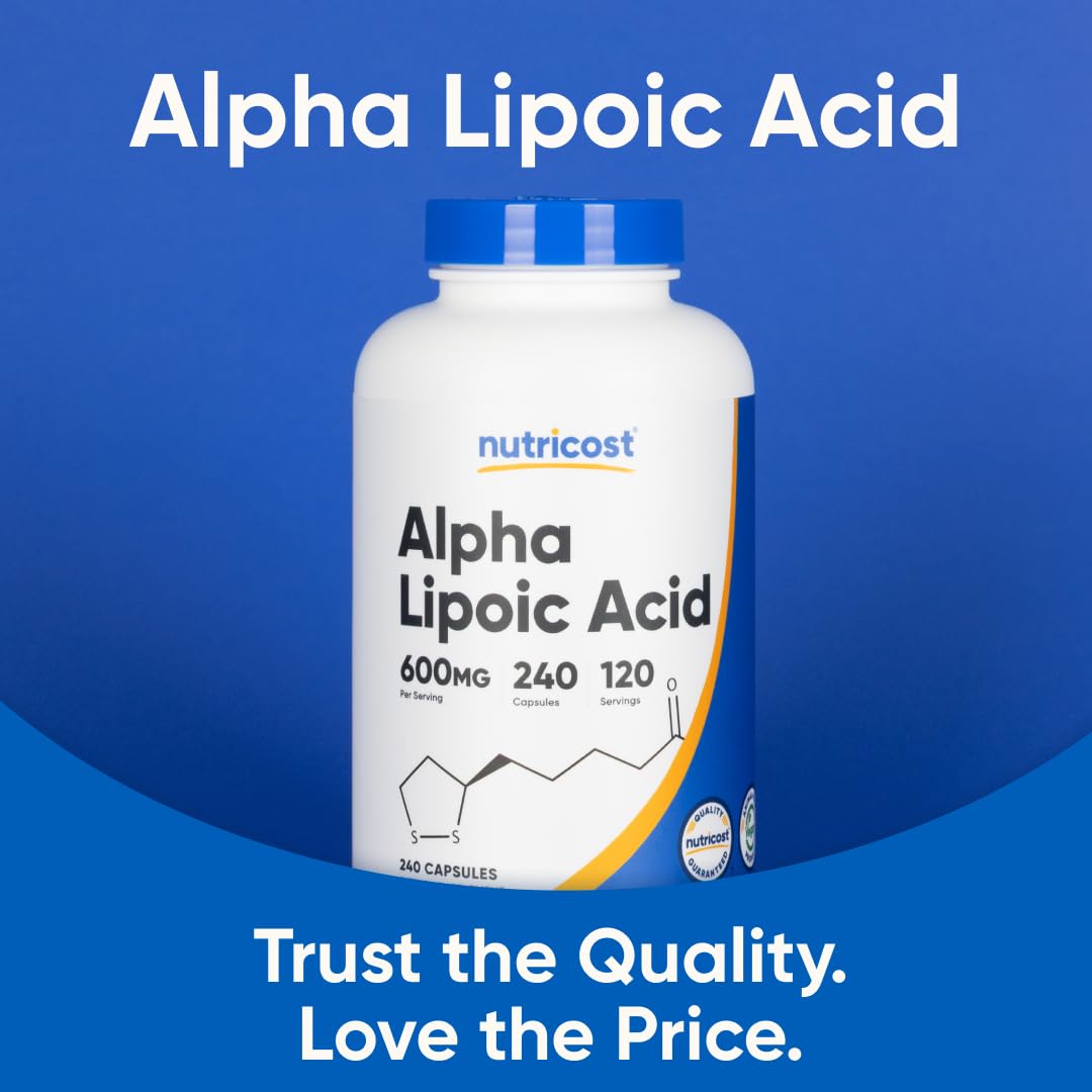 Nutricost Alpha Lipoic Acid 600mg Capsules, 240 Count