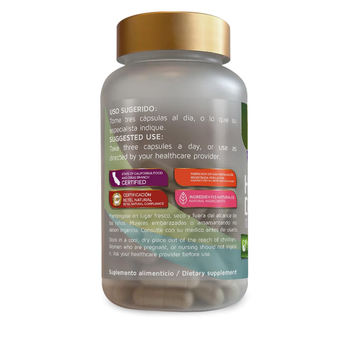 Betel Natural Premium Hierba del Sapo (Mexican Thistle) Capsules 90 Caps