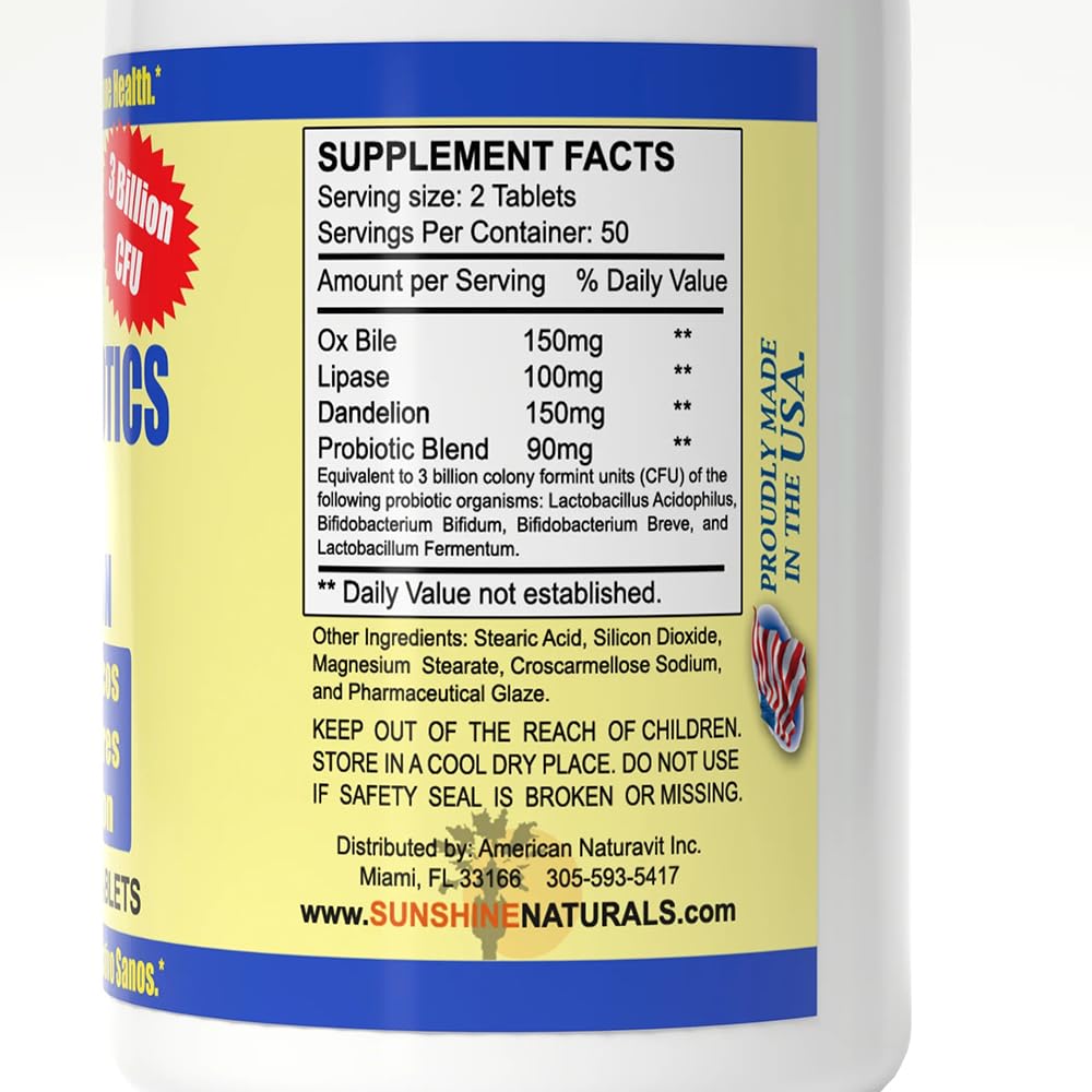 Sunshine Naturals Super Probiotics Capsules 100 Count