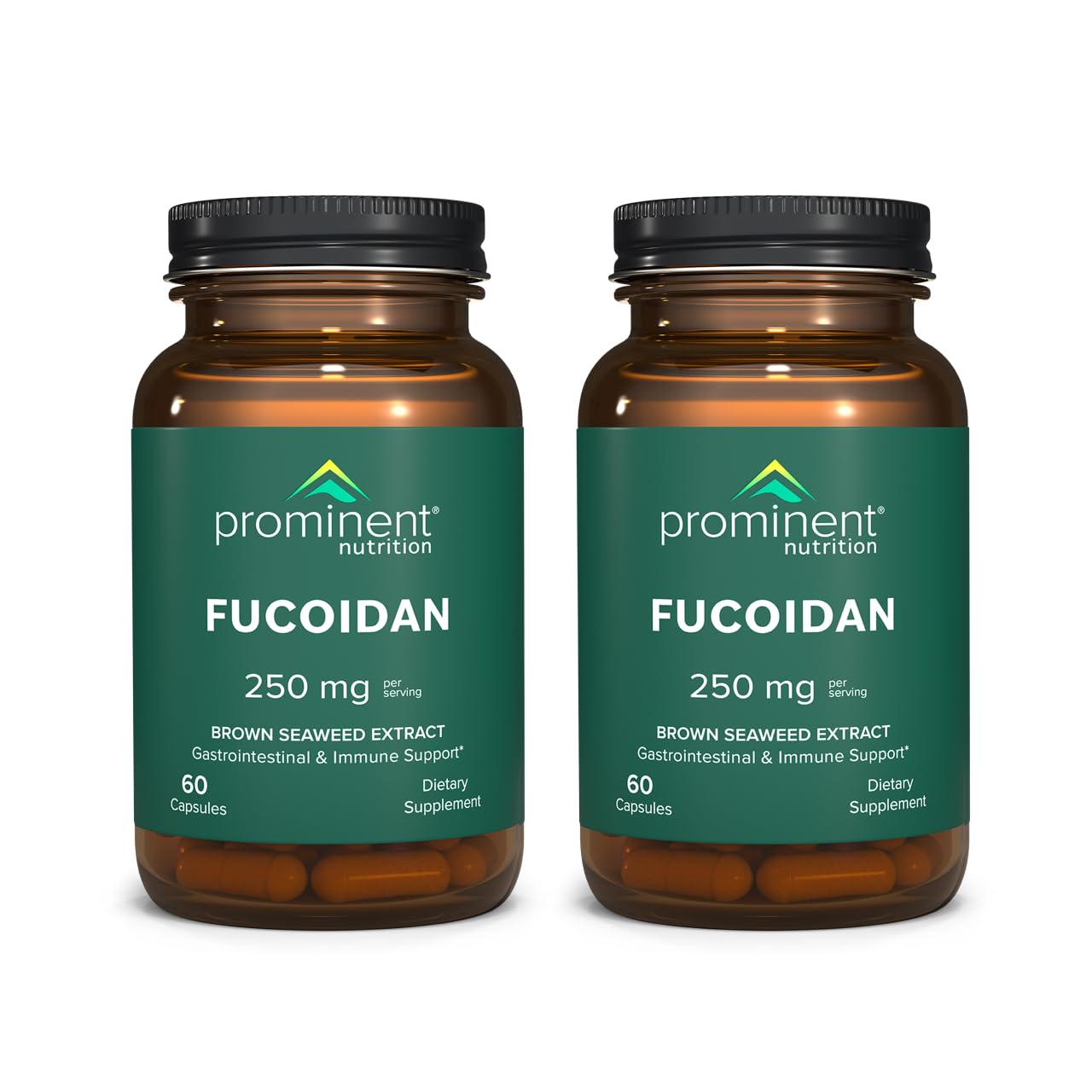 Prominent Nutrition Fucoidan Gut Health & Immune Support Supplement – 250mg Premium Brown Seaweed Extract Capsule, 120 Capsules