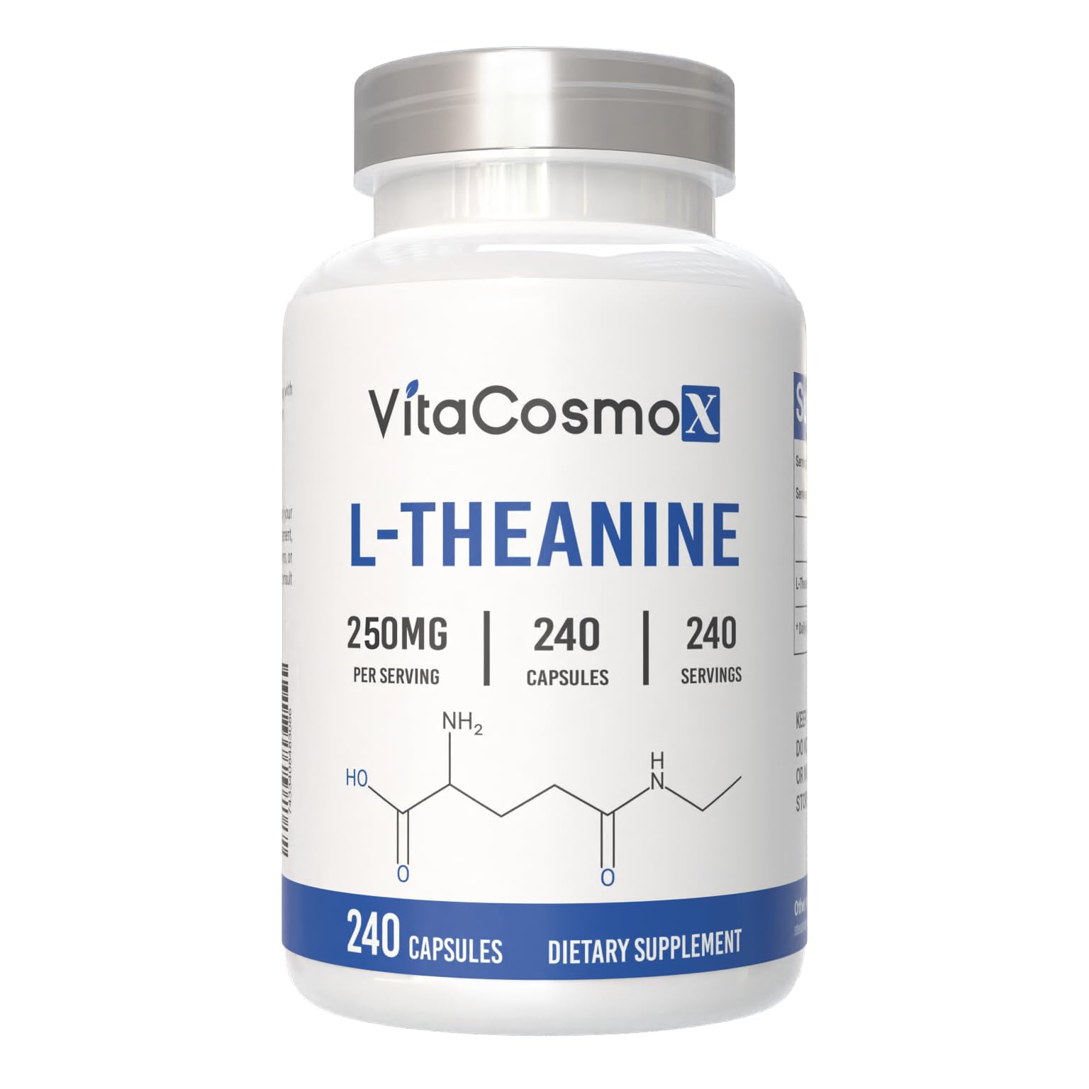 VitaCosmoX L-Theanine 250 mg Capsule 240 Count