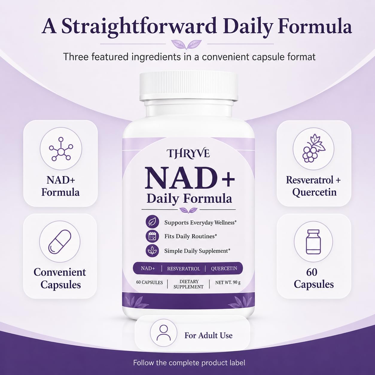 Thryve NAD+ Formula for Women Capsules, 60 Count