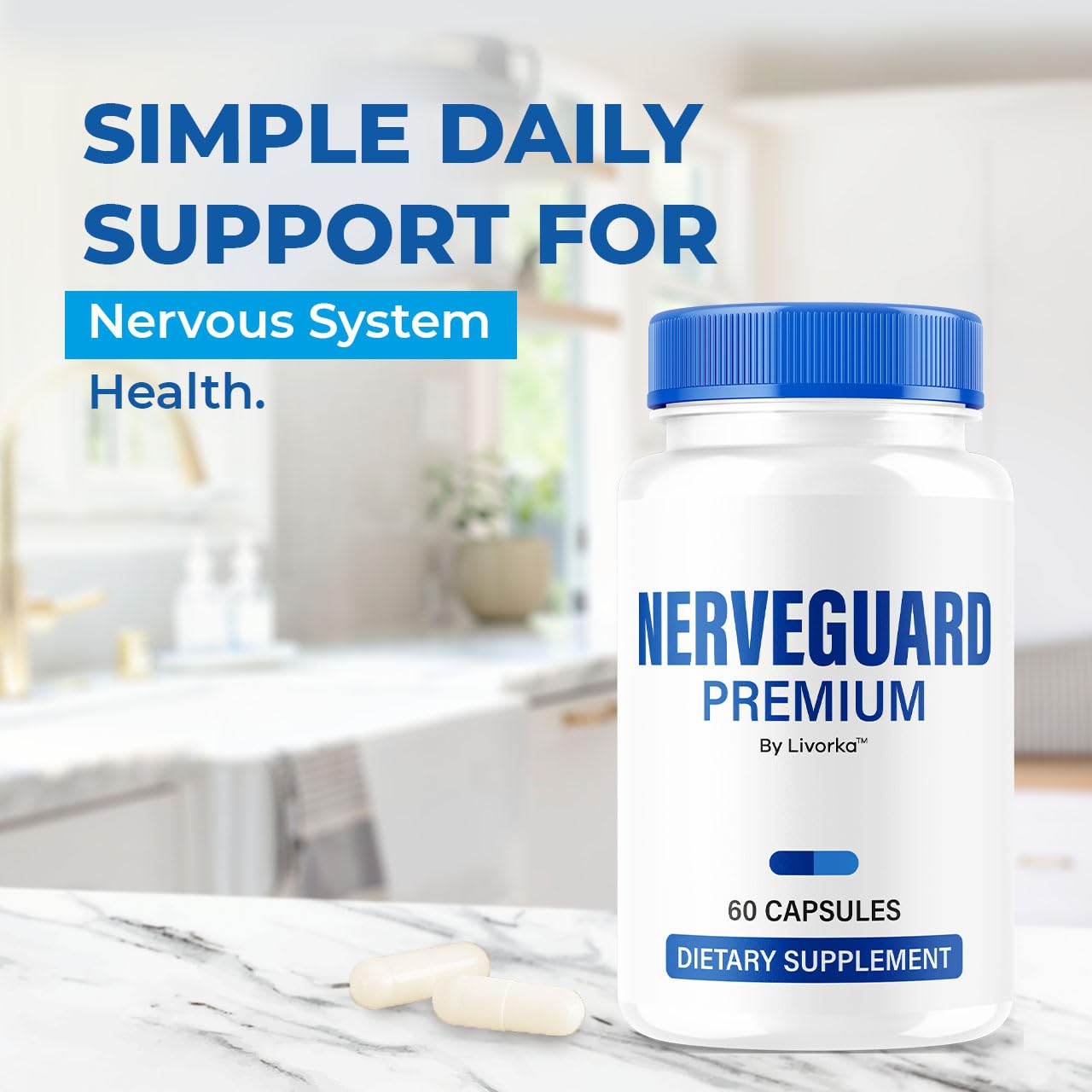 LIVORKA NerveGuard Premium Capsules, 120 Capsules