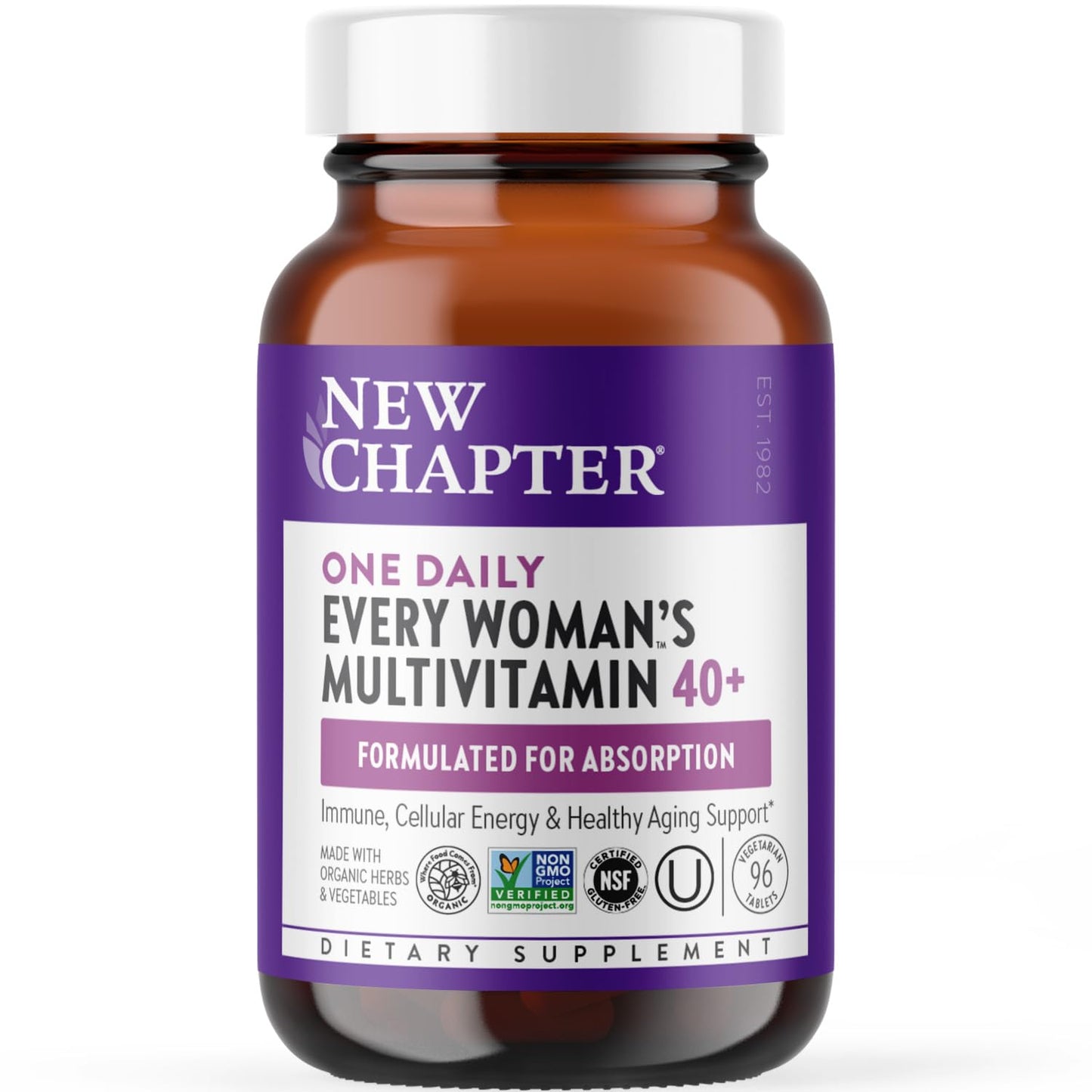 New Chapter Women's Multivitamin 40+ One Daily Tablets, 96 Count