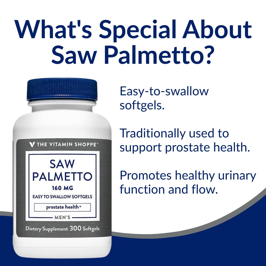 The Vitamin Shoppe Saw Palmetto Extract 160mg Softgels, 300 Count
