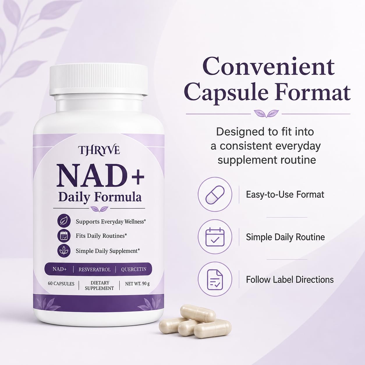 Thryve NAD+ Formula for Women Capsules, 60 Count
