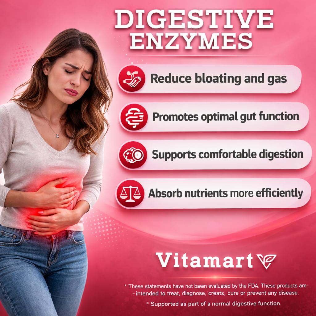 Vitamart Digestive Enzymes for Women & Men 30 Capsules