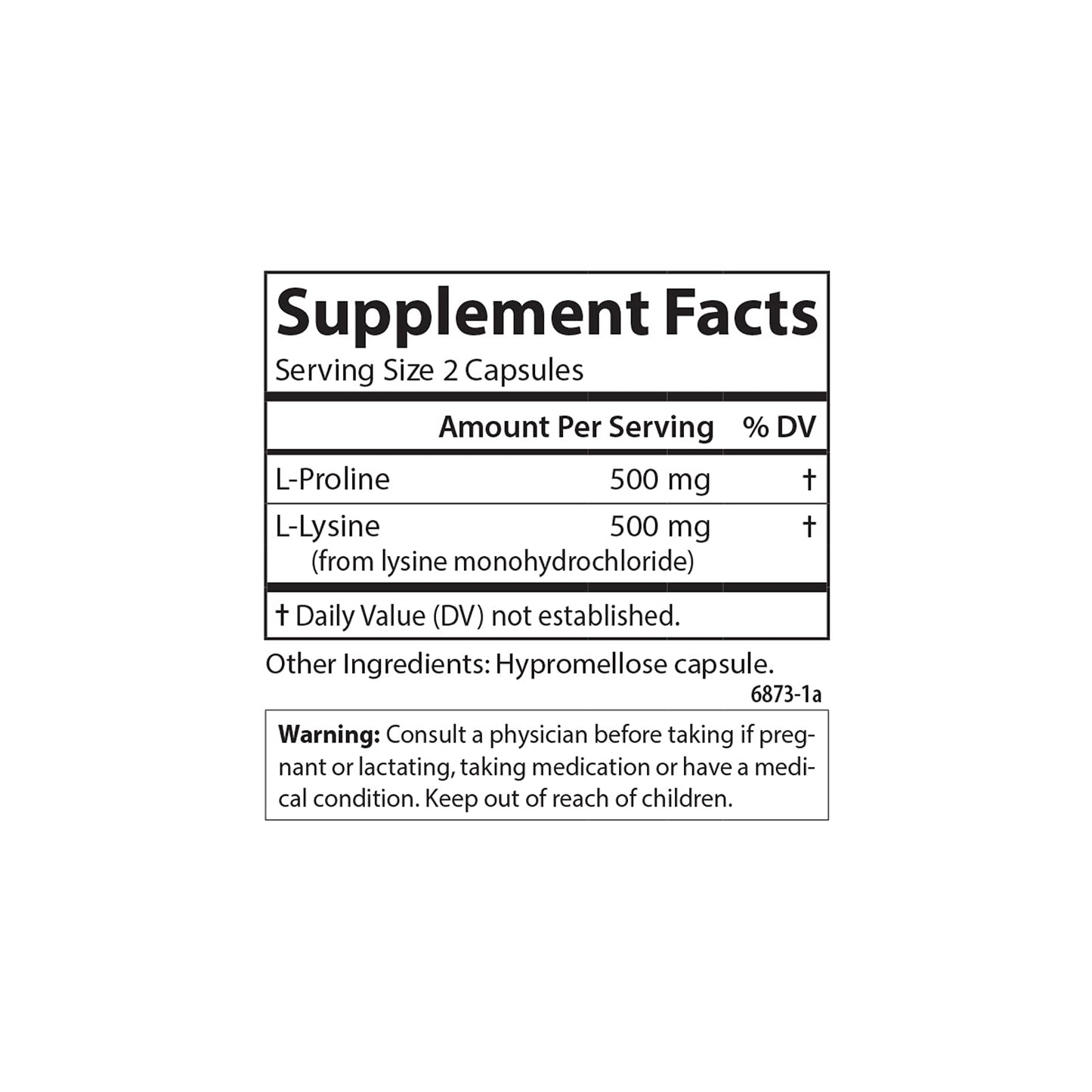 Carlson Pro-Rite Free-Form L-Proline & L-Lysine Capsules, 200 Capsules
