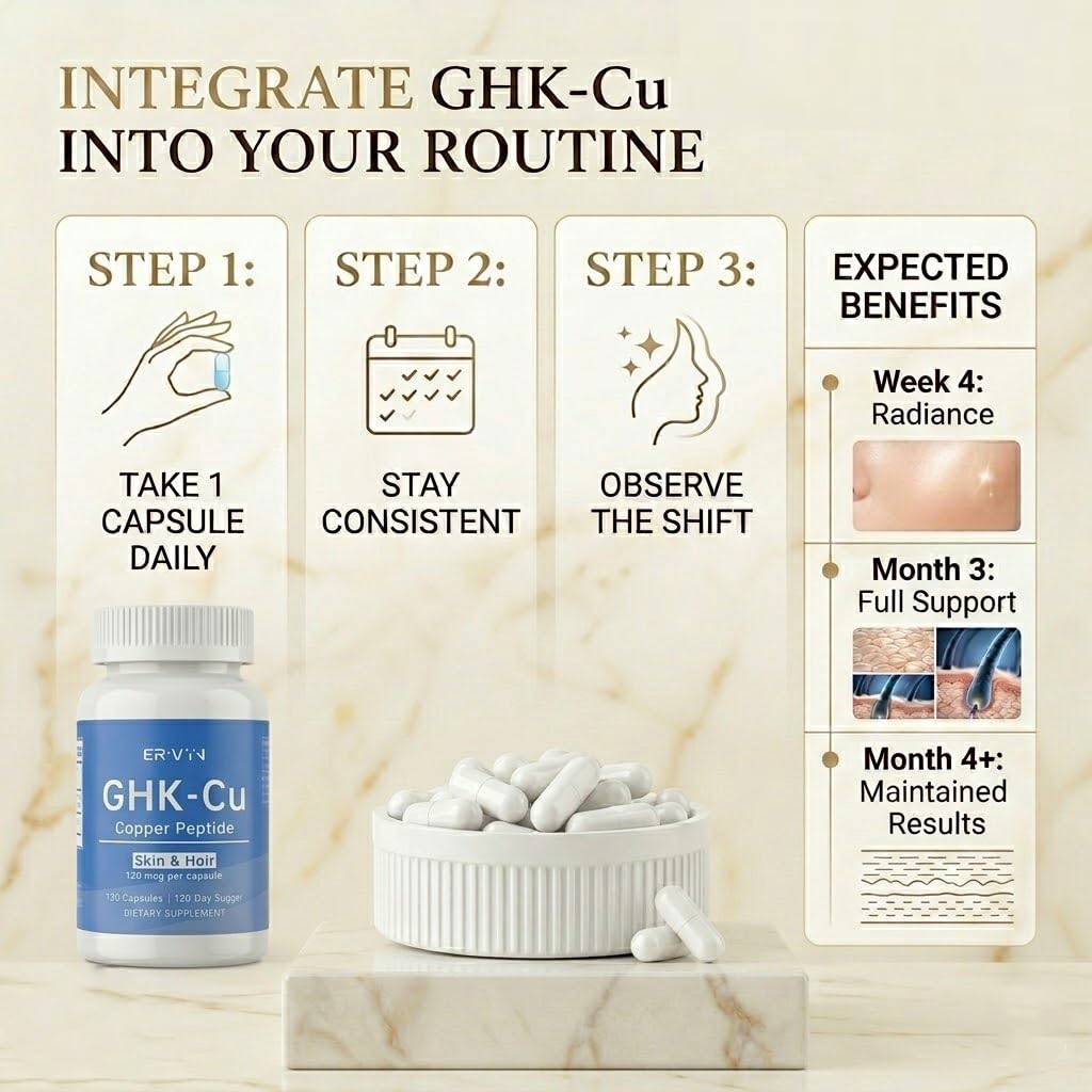 YASLIM Erivyn GHK-Cu Peptide Supplement Capsule 120 Vegan Capsules