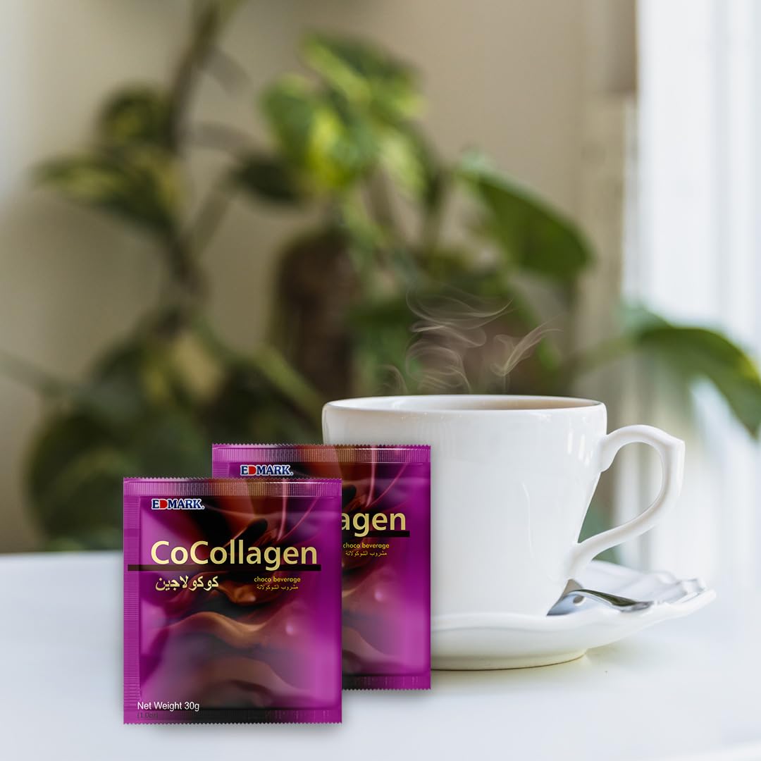 EDMARK COCOLLAGEN Flavored Powder, Marine Collagen with Natural Extracts, 20 Sachets