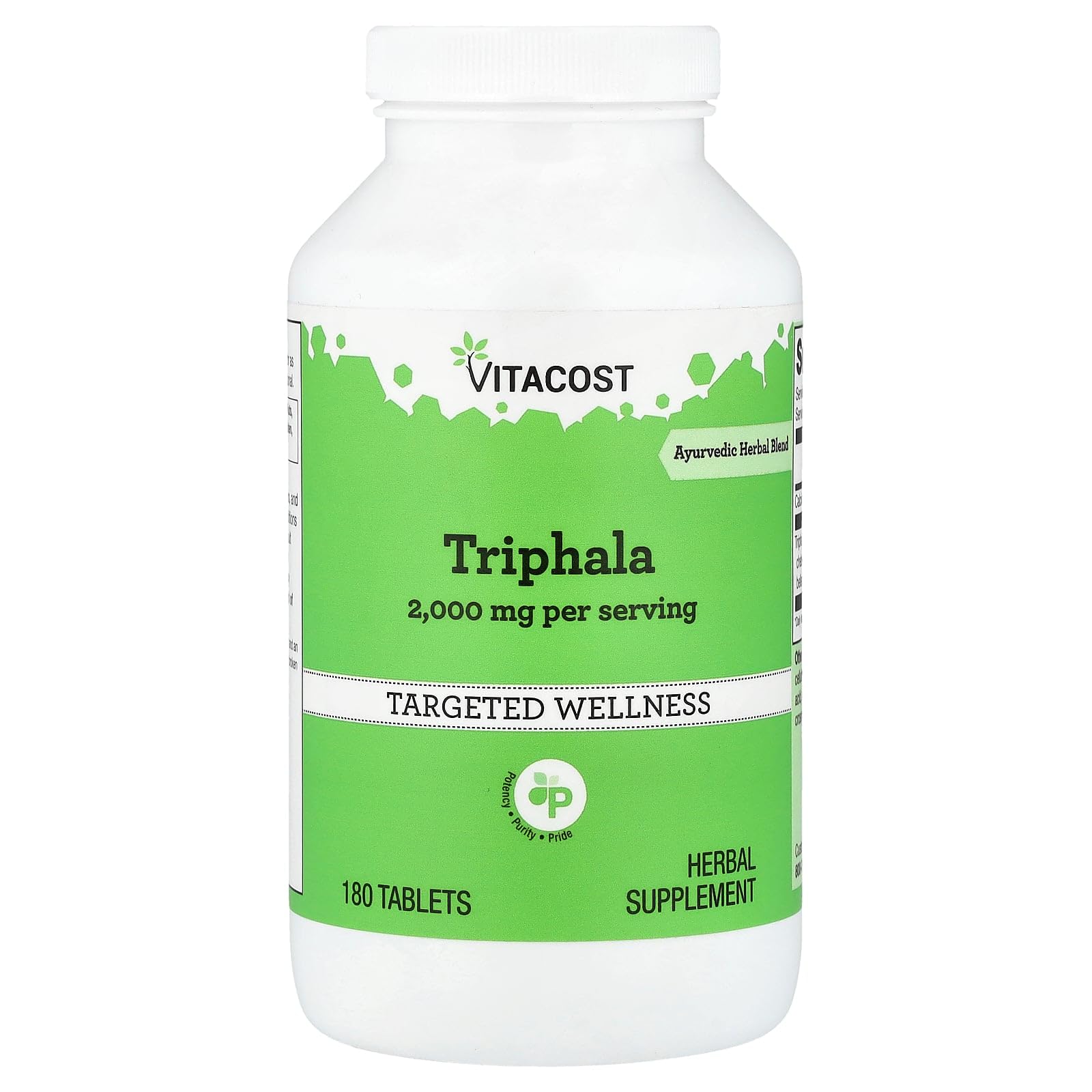 Vitacost Brand Triphala - 2000 mg per Serving Tablets, 180 Count