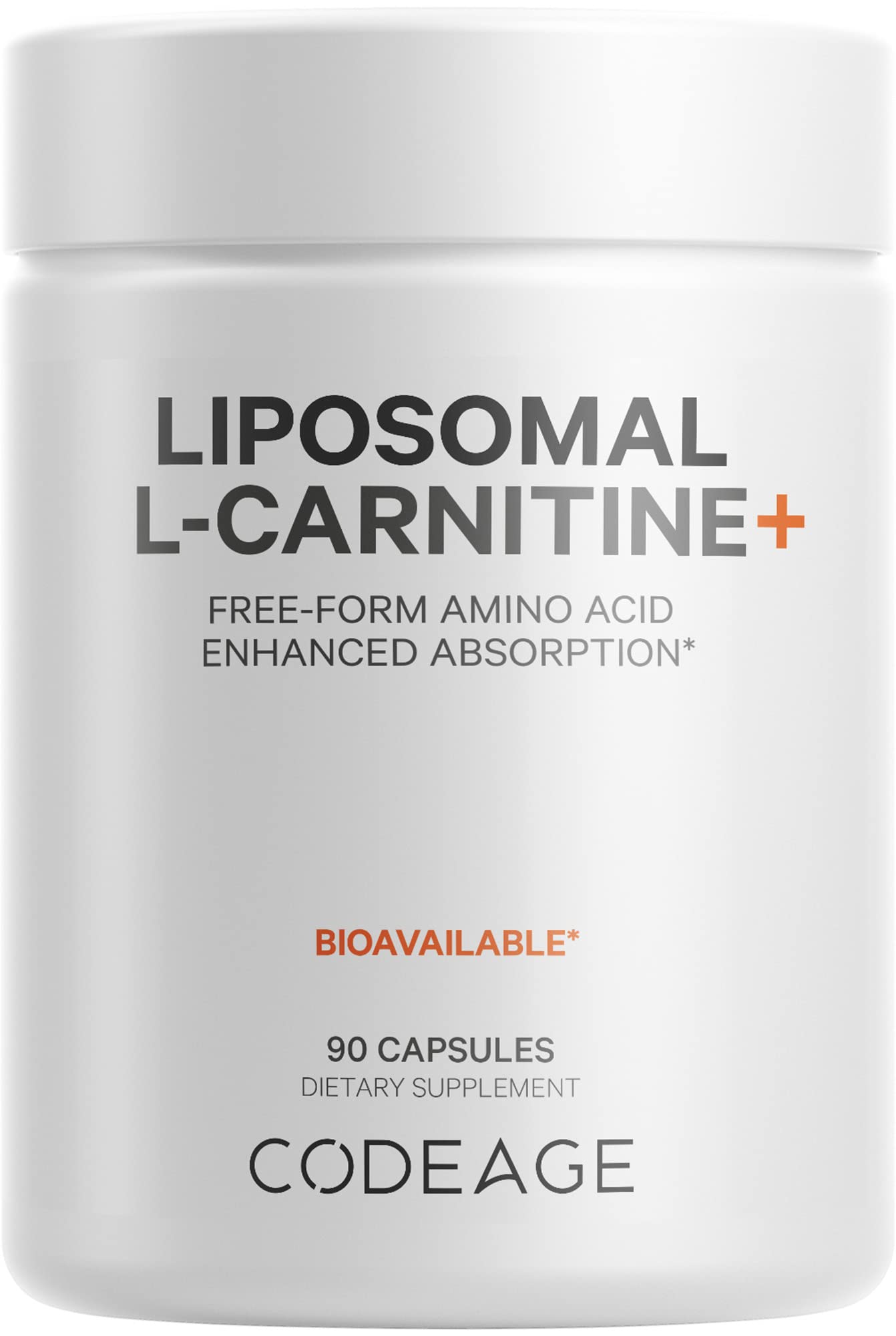 Codeage Liposomal L-Carnitine+ Supplement Capsules, 90 Capsules