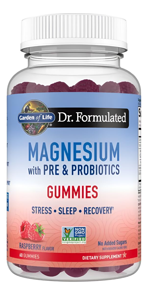 Garden of Life Magnesium with Pre & Probiotics Gummies, 60 Gummies