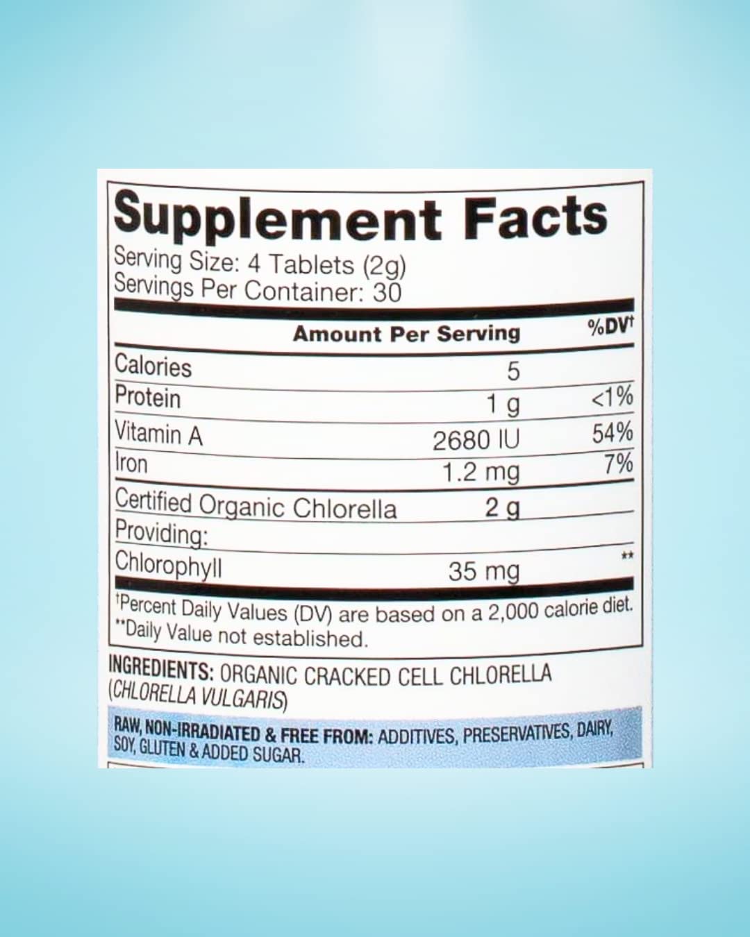 BioOptimal Organic Chlorella 120 Tablets