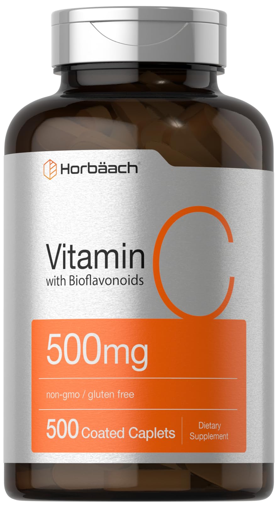 Horbäach Vitamin C 500mg Caplets, 500 Count
