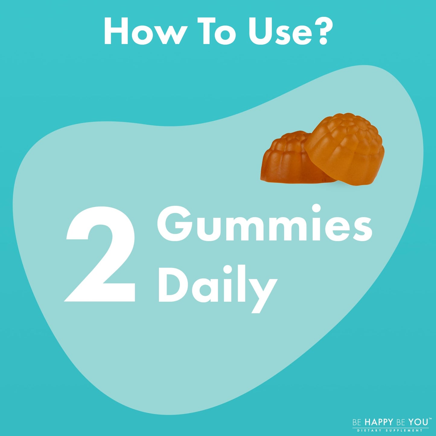 Be Happy Be You Calm & Stress Relief Gummies with Organic Hemp Seed Oil, L-Theanine, GABA & Ashwagandha – Positive Mood & Relaxation Support – Apple Flavor – 90 Gummies