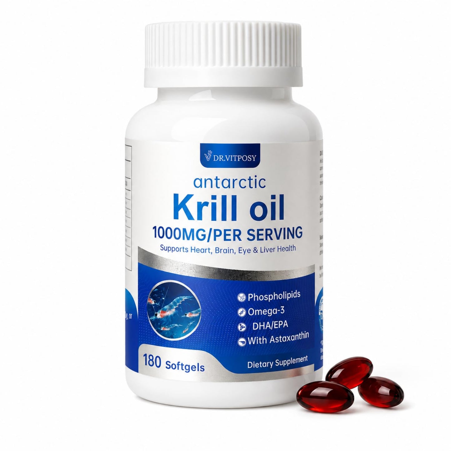 DR.VITPOSY Antarctic Krill Oil 180 Softgels