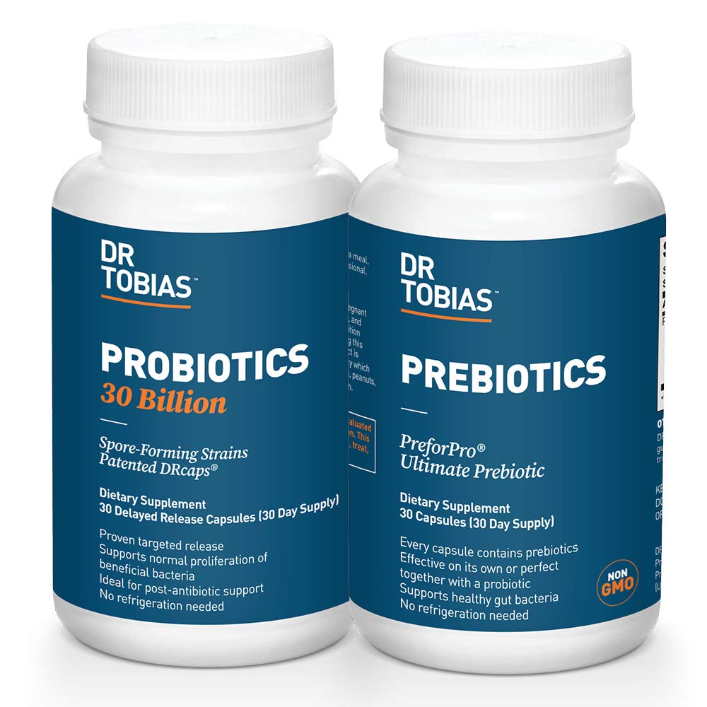 Dr. Tobias Probiotics 30 Billion & Prebiotics Supporting Digestion & Gut Health Capsule, 1