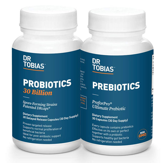 Dr. Tobias Probiotics 30 Billion & Prebiotics Supporting Digestion & Gut Health Capsule, 1