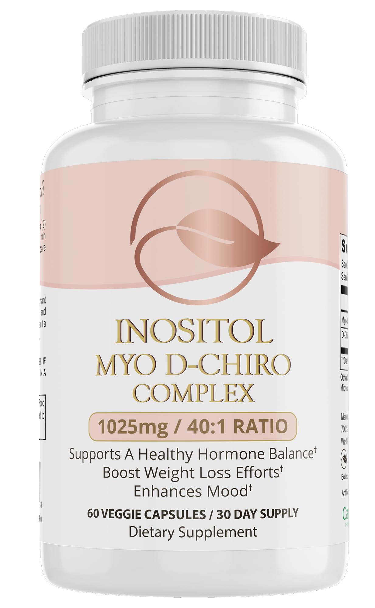 BELLAWELL Myo D-Chiro Inositol Complex - Women's Harmony Formula, 60 Capsules
