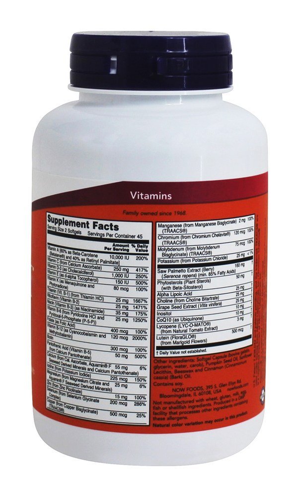 NOW Foods Adam Men's Multivitamin Softgel 360 Softgels