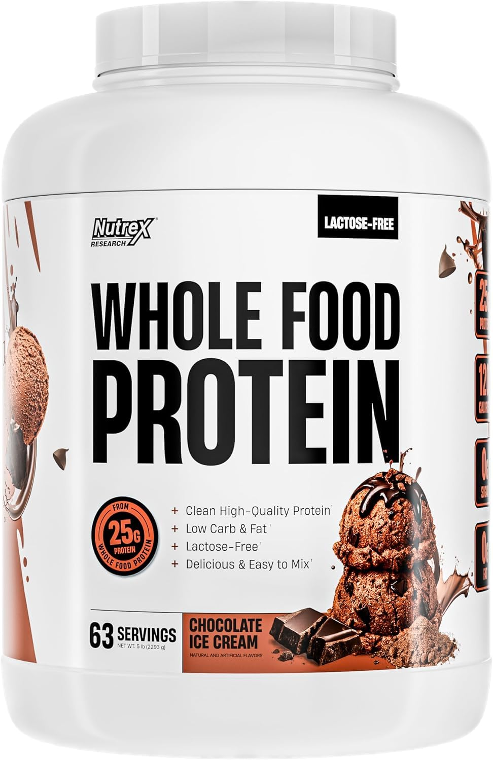 Nutrex Research Whole Food Protein Powder, 63 Servings