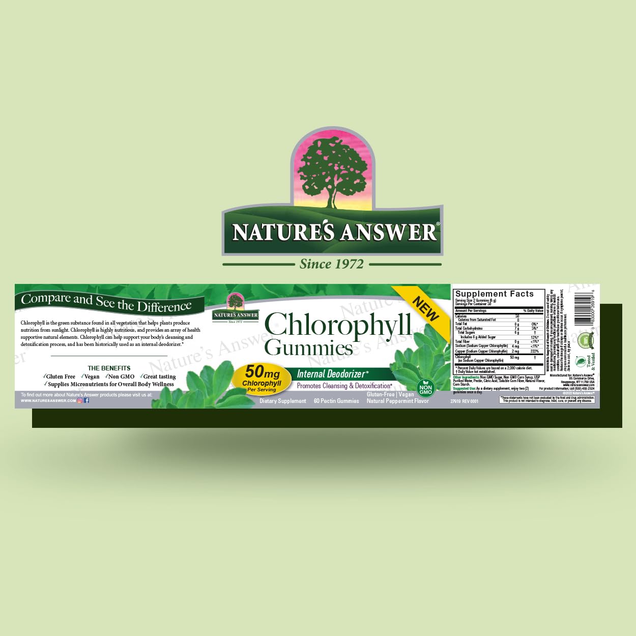 Nature's Answer Chlorophyll Gummies 60 Count