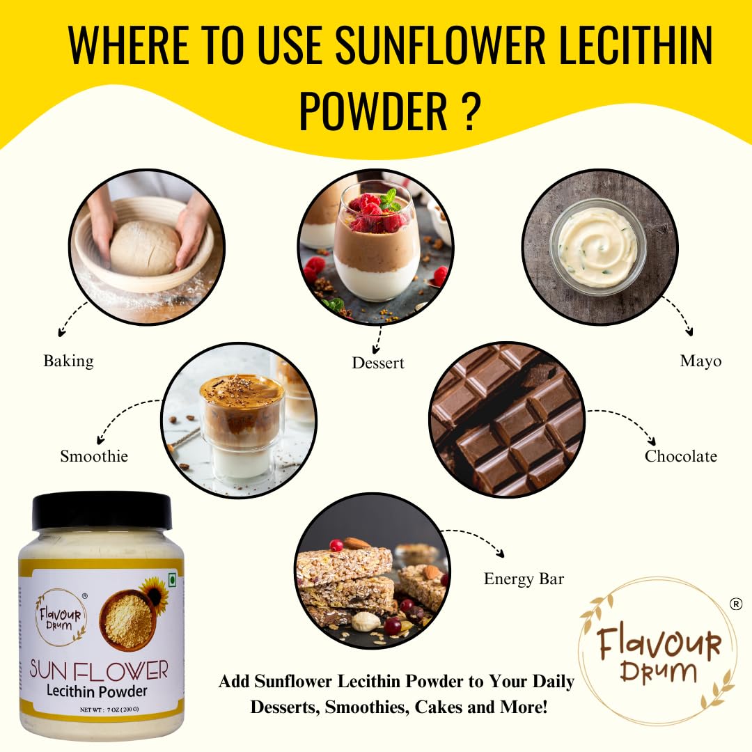 Flavour Drum Sunflower Lecithin Powder 7 Ounce
