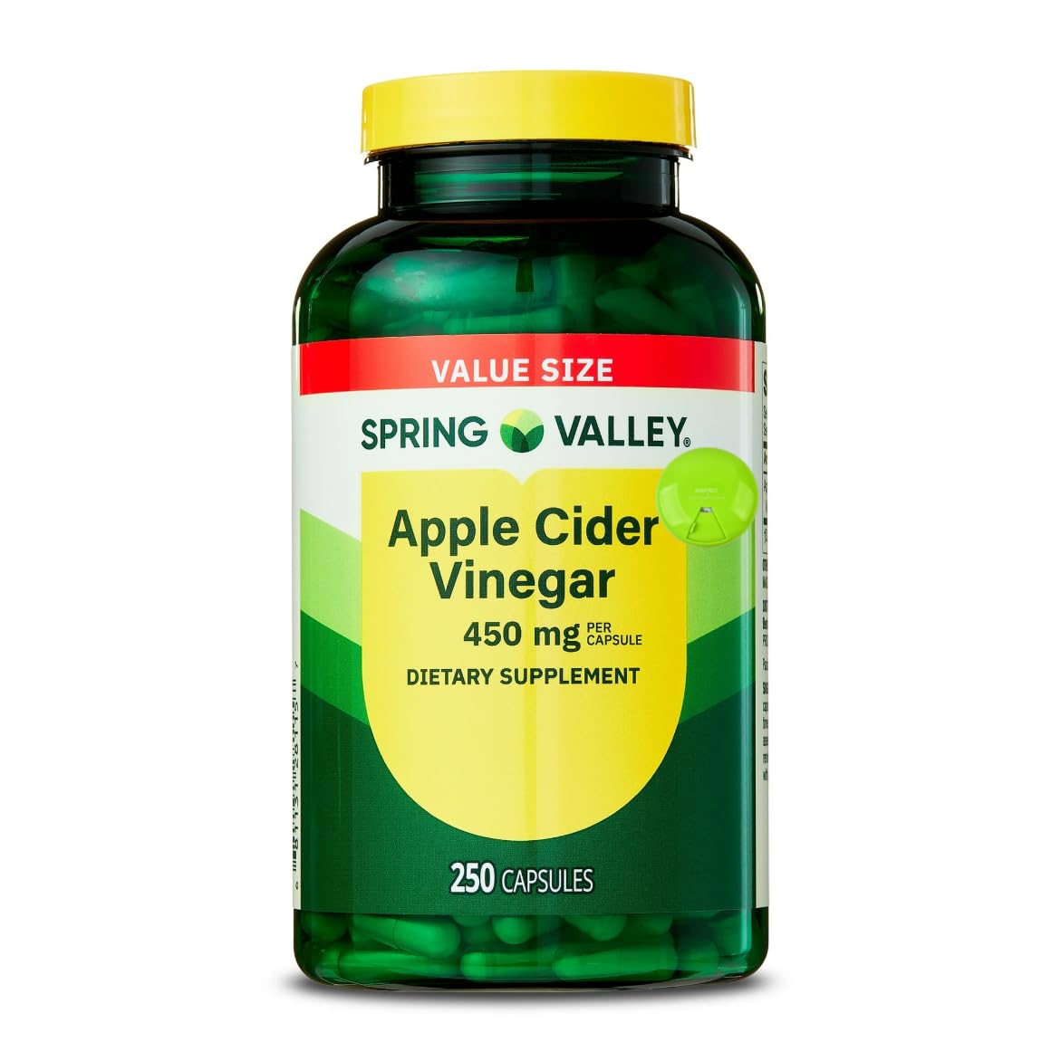 SUREFECT Apple Cider Vinegar 450 mg Capsules, 250 Count