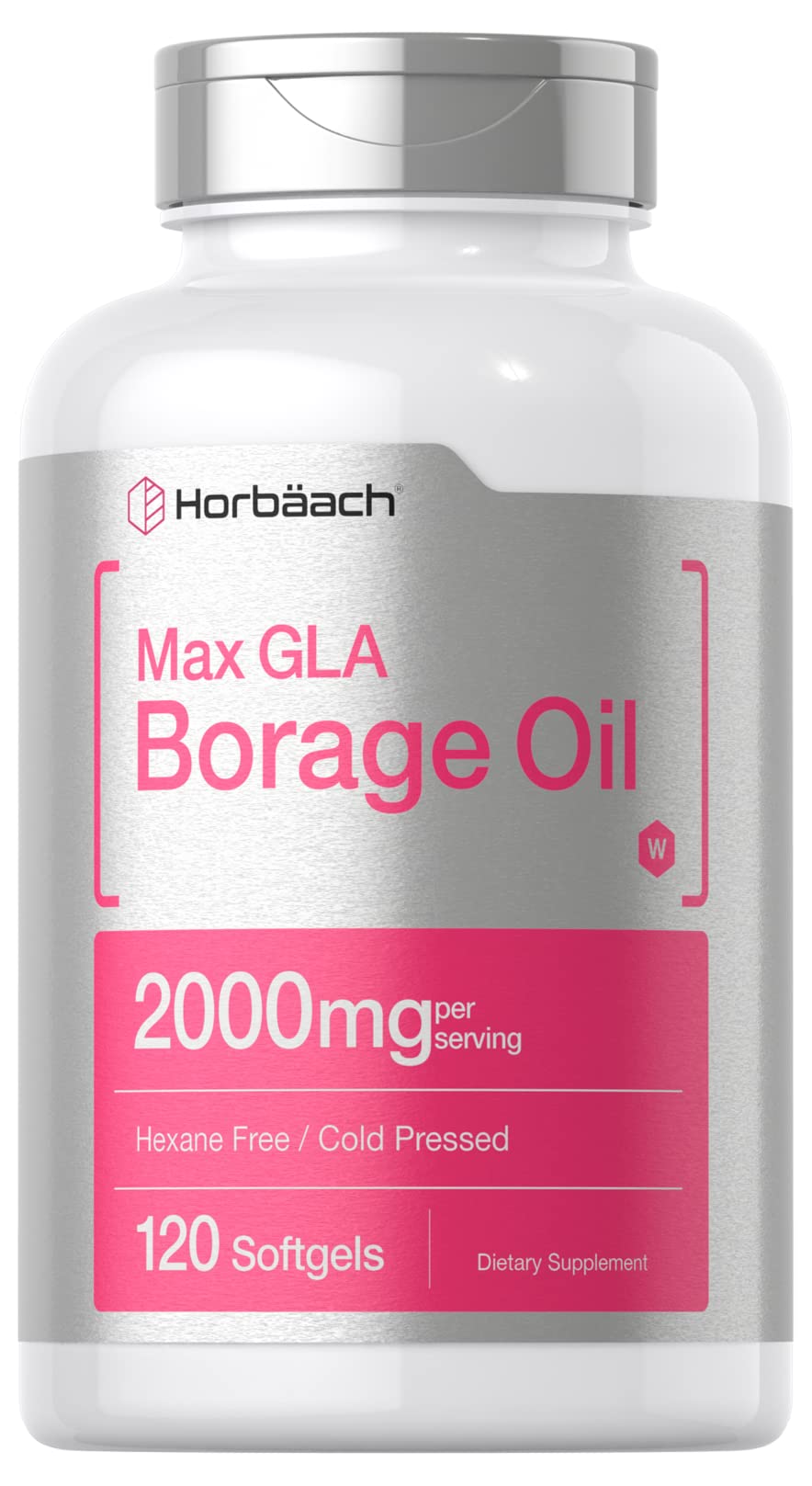 Horbäach Borage Oil Softgels 2000 mg, 120 Count