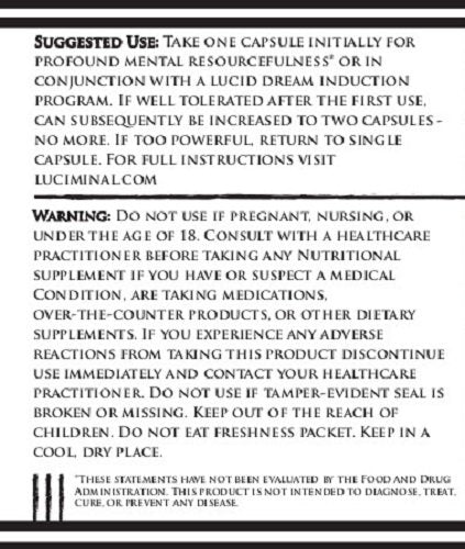 Luciminal Nootropics Lucidimine - Galantamine Lucid Dream Induction & Super Nootropic Supplement Capsules 30