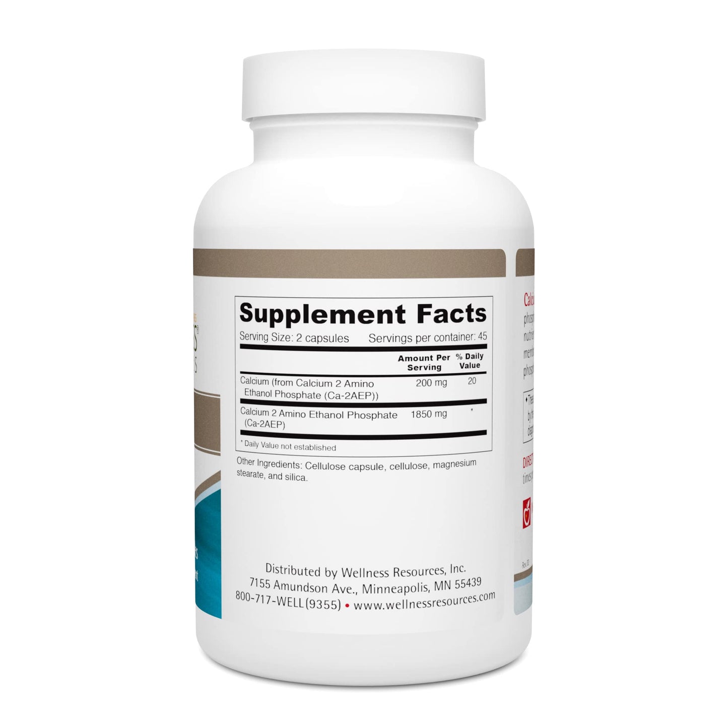 Wellness Resources Calcium AEP - Nerve Support Supplement, 925mg Ca-2-AEP, Capsule, 90 Capsules
