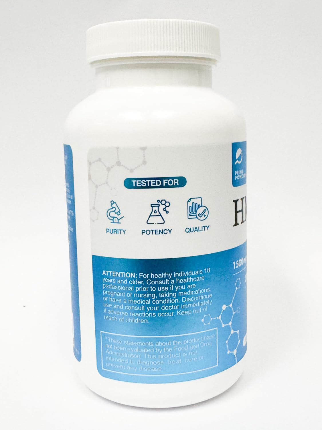 Prime Powders HMB and Vitamin D3 Supplement Capsules, 120 Count