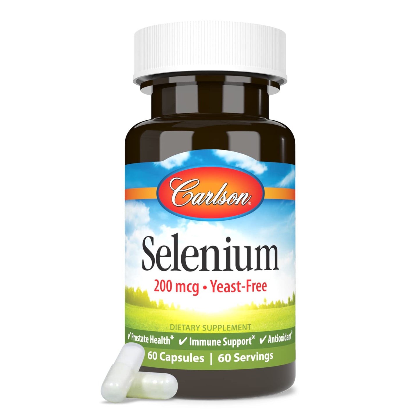 Carlson Selenium 200 mcg Yeast-Free Capsules, 60 Count