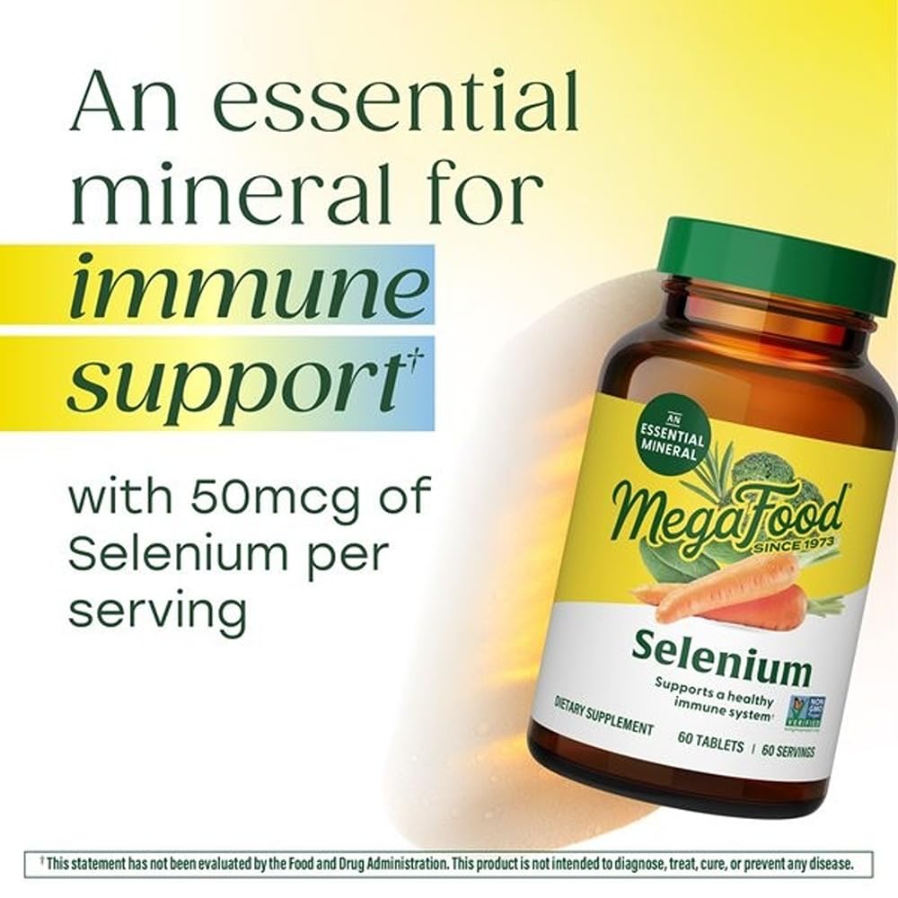 MegaFood Selenium 50 mcg Tablets, 60 Count