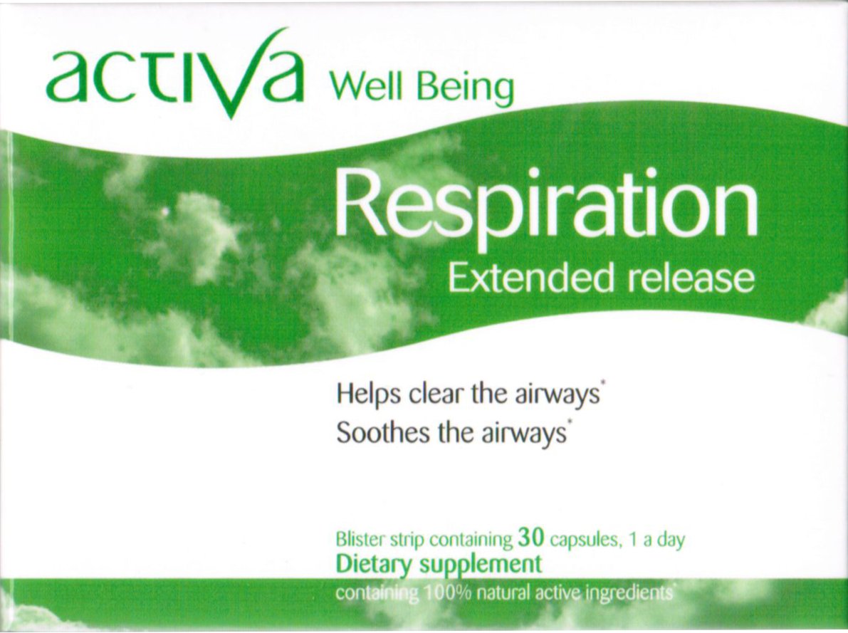 Activa Well Being Respiration 8 Hour Extended Release Capsules, 30 Count