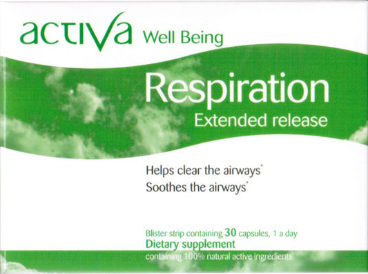 Activa Well Being Respiration 8 Hour Extended Release Capsules, 30 Count