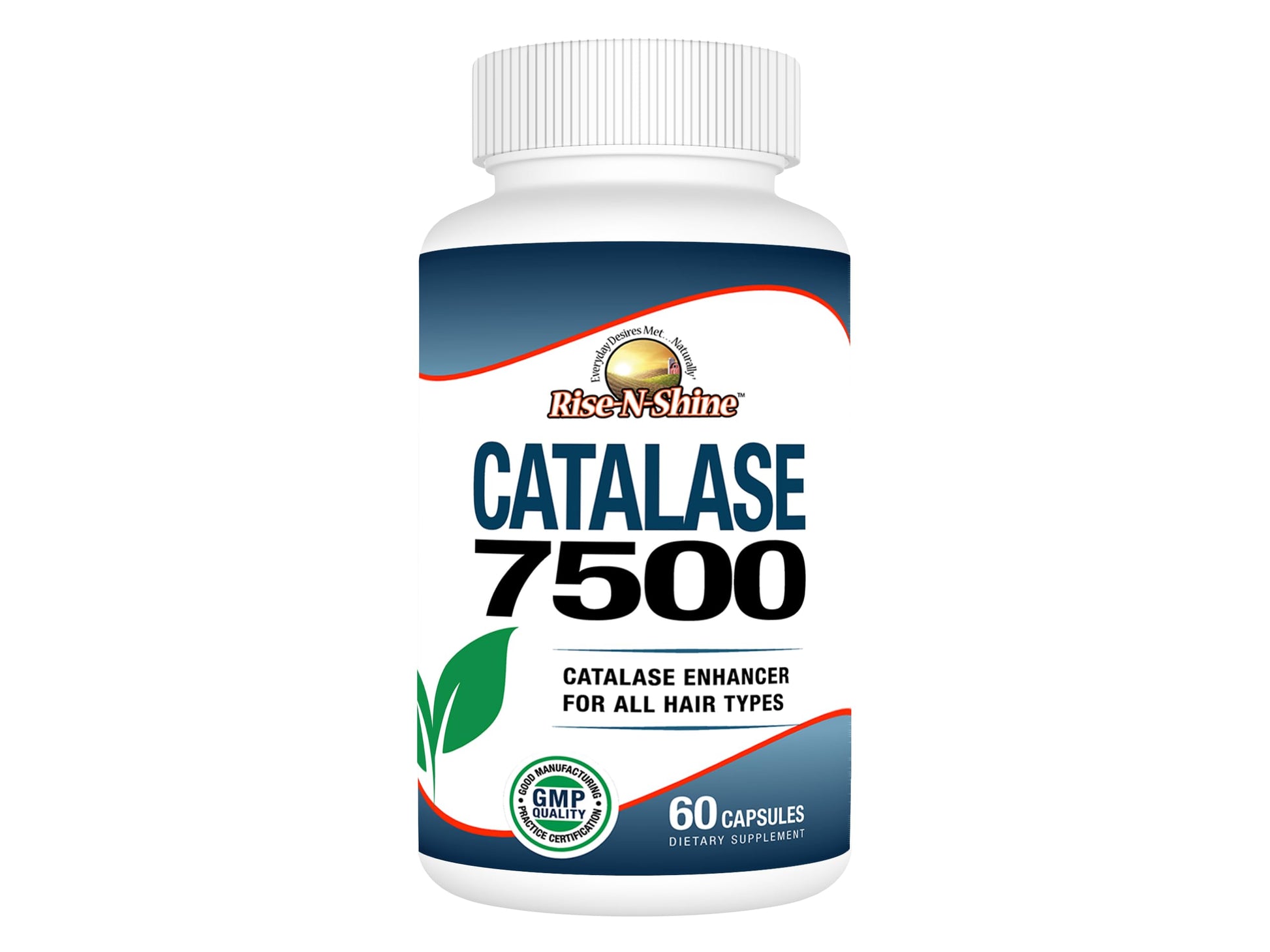 Rise-N-Shine Catalase Supplement 7500 with Saw Palmetto, Biotin, Fo-Ti, PABA - Hair Supplements for Strong Hair, 60 Capsules