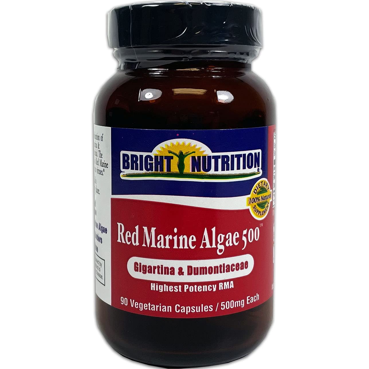 Bright Nutrition Red Marine Algae 500 - Gigartina & Dumontacea Capsules, 90 Count